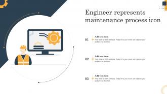 Engineer Represents Maintenance Process Icon