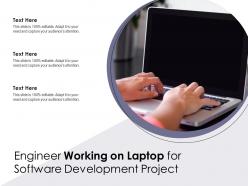 Engineer Working On Laptop For Software Development Project