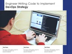 Engineer Writing Code To Implement DevOps Strategy
