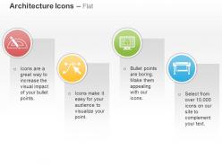 Engineering and building design tools ppt icons graphics