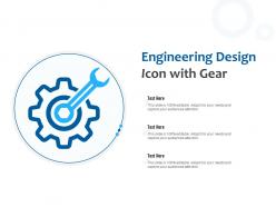 Engineering design icon with gear