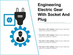 Engineering Electric Gear With Socket And Plug