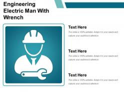 Engineering electric man with wrench