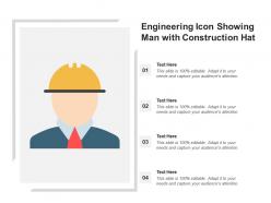 Engineering Icon Showing Man With Construction Hat