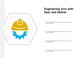Engineering Icon With Gear And Helmet