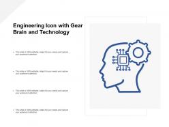 Engineering Icon With Gear Brain And Technology