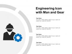 Engineering Icon With Man And Gear