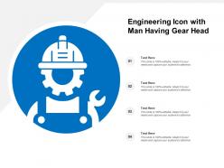 Engineering Icon With Man Having Gear Head