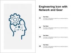 Engineering Icon With Network And Gear
