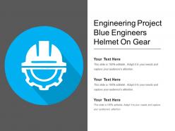 Engineering project blue engineers helmet on gear