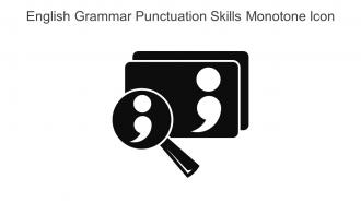 English Grammar Punctuation Skills Monotone Icon In Powerpoint Pptx Png And Editable Eps Format