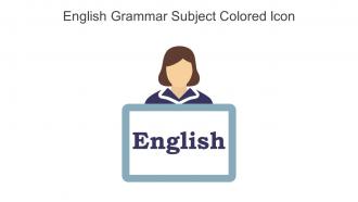 English Grammar Subject Colored Icon In Powerpoint Pptx Png And Editable Eps Format