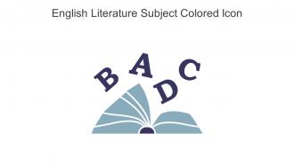English Literature Subject Colored Icon In Powerpoint Pptx Png And Editable Eps Format