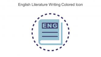 English Literature Writing Colored Icon In Powerpoint Pptx Png And Editable Eps Format