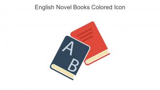 English Novel Books Colored Icon In Powerpoint Pptx Png And Editable Eps Format