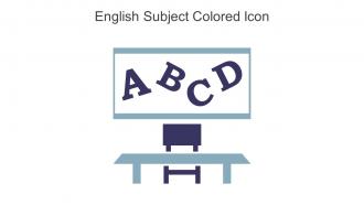 English Subject Colored Icon In Powerpoint Pptx Png And Editable Eps Format