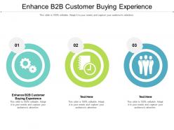 Enhance b2b customer buying experience ppt powerpoint aids icon cpb