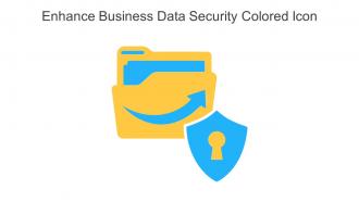 Enhance Business Data Security Colored Icon In Powerpoint Pptx Png And Editable Eps Format