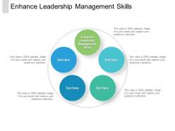Enhance leadership management skills ppt powerpoint presentation inspiration layout ideas cpb