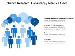 Enhance research consultancy activities sales revenue per employee