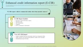 Enhanced Credit Information Report E CIR Data Analytics Company Profile CPSSV
