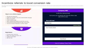 Enhancing Brand Credibility Incentivize Referrals To Boost Conversion Rate MKT SS V