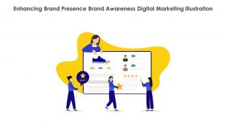 Enhancing Brand Presence Brand Awareness Digital Marketing Illustration