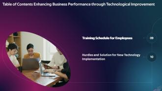 Enhancing Business Performance Through Technological Improvement Powerpoint Presentation Slides