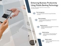 Enhancing business productivity using mobile banking technology