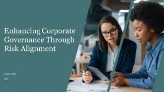 Enhancing Corporate Governance Through Risk Alignment PPT Template AT
