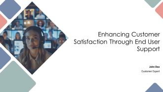 Enhancing Customer Satisfaction Through End User Support PPT Demonstration AT