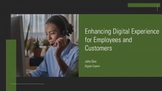 Enhancing Digital Experience For Employees And Customers PPT Example AT