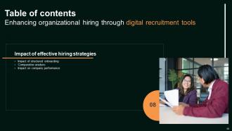 Enhancing Organizational Hiring Through Digital Recruitment Tools Powerpoint Presentation Slides Analytical Captivating