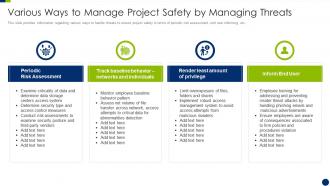 Enhancing overall project security it various ways to manage project safety