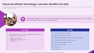 Enhancing Recruitment Process Through Information Cloud Recruitment Technology Overview Benefits And Stats