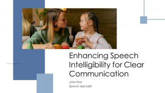 Enhancing Speech Intelligibility For Clear Communication PPT Example ST AI