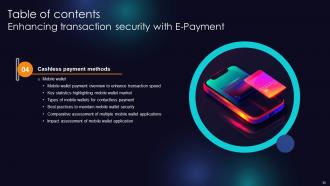 Enhancing Transaction Security With E Payment Powerpoint Presentation Slides Colorful Image