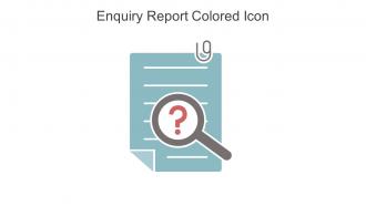 Enquiry Report Colored Icon In Powerpoint Pptx Png And Editable Eps Format