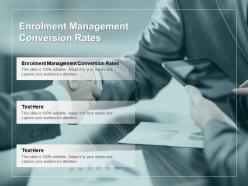 Enrolment management conversion rates ppt powerpoint presentation styles visual cpb