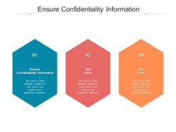 Ensure confidentiality information ppt powerpoint presentation ideas background image cpb