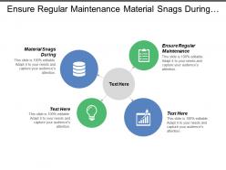 Ensure regular maintenance material snags during movements information system