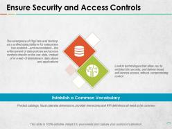 Ensure security and access controls establish a common vocabulary