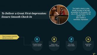 Ensure Smooth Check In To Deliver A Great Impression Training Ppt