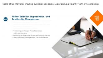 Ensuring Business Success By Maintaining A Healthy Partner Relationship Complete Deck