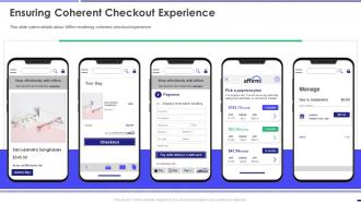 Ensuring Coherent Checkout Experience Affirm Investor Funding Elevator Pitch Deck