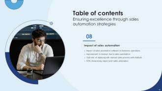 Ensuring Excellence Through Sales Automation Strategies Powerpoint Presentation Slides Unique Attractive