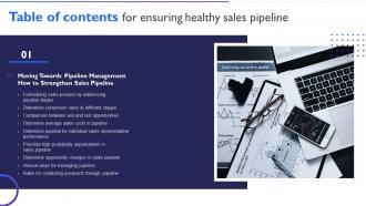 Ensuring Healthy Sales Pipeline Table Of Contents Ppt Slides Infographic Template