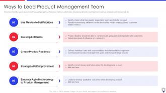 Ensuring Leadership Product Innovation Processes Ways To Lead Product Management Team