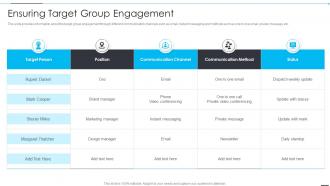 Ensuring Target Group Engagement How Firm Improve Project Management