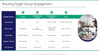 Ensuring Target Group Engagement Ppt Inspiration Mockup